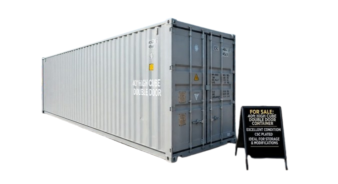 40ft Double Door High Cube Shipping Container for Sale, CSC plated, doors at both ends