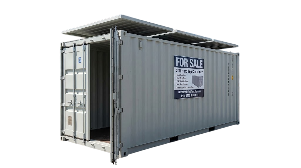 20ft Hard Top Shipping Container for Sale with removable steel roof panels